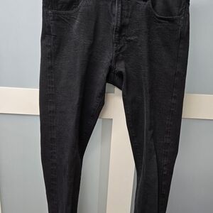 Uniqlo Men's Black Slim Straight Selvedge Jeans